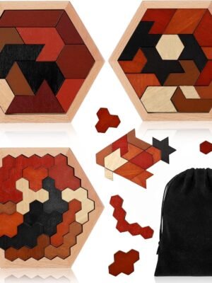 Hexagon Tangram Puzzle Set