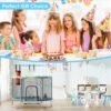 Kids’ Trampoline with Safety Net & Adjustable Gymnastics Bar